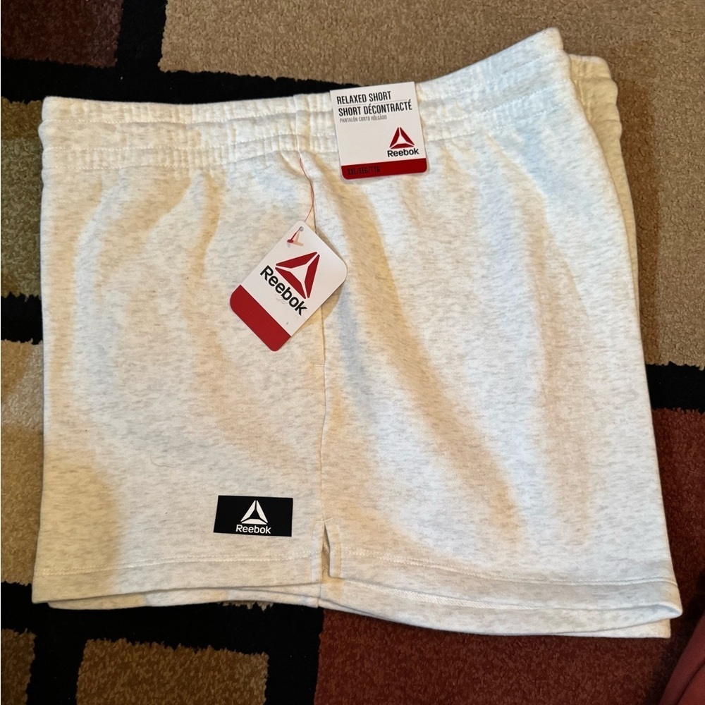 2 Reebok Women's After Class Shorts with Pockets 2 Gray/Rust - Picture 3 of 12